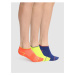 Sada troch dámskych ponožiek v oranžovej, žltej a tmavomodrej farbe Dim SPORT IN-SHOE X-TEMP 3x