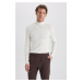 DEFACTO Slim Fit Half Turtleneck Rib Sweater