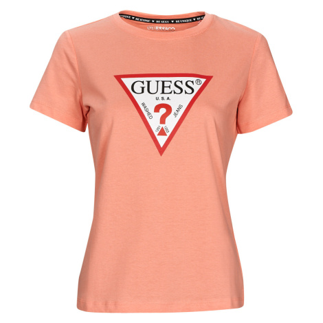 Guess  SS CN ORIGINAL TEE  Tričká s krátkym rukávom Ružová