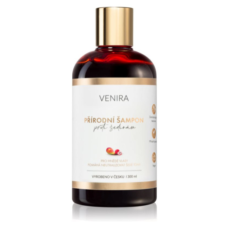 Venira Prírodný šampón proti šedinám šampón pre hnedé odtiene vlasov Mango and lychee