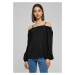 Women's Cold Shoulder Longsleeve Black