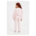 Trendyol Pink Frill Detailed Girl Knitted Slim Sweatpants