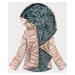 Svetlo obojstranná dámska bunda s kapucňou (B9793-51)