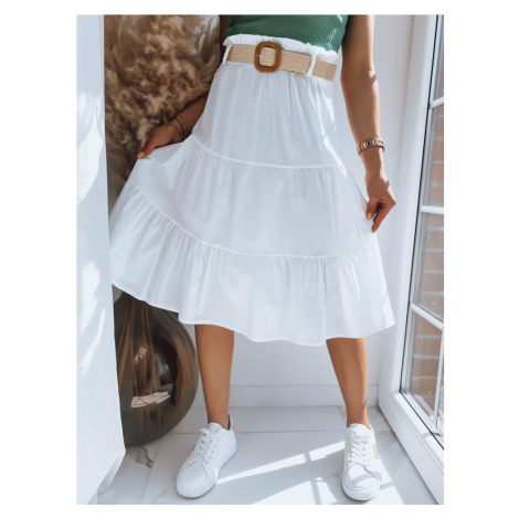 RANDINA White Dstreet Midi Skirt