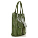 MARCO MAZZINI Khaki shopper bag s vreckami s131r