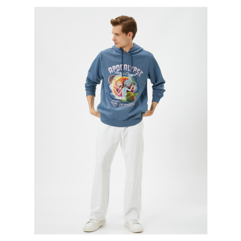 Koton Rick And Morty Sweatshirt Raised Licensed Printed