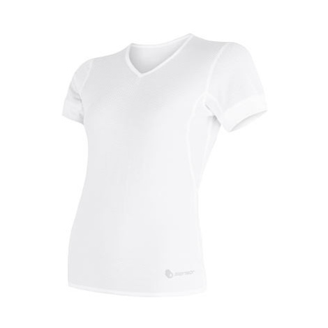 SENSOR COOLMAX AIR dámske tričko kr.rukáv V-neck biela