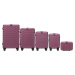 FIALOVÁ 5DIELNA SADA KUFROV PEAFOWL PEA01, SET OF 5 SUITCASES (L, M, S, XS, BC) WINGS, BURGUNDY