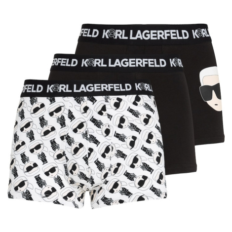 Karl Lagerfeld Boxerky  krémová / čierna / biela