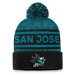 San Jose Sharks zimná čiapka Authentic Pro Rink Heathered Cuffed Pom Knit