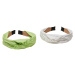 Headband with knot 2-pack light mint/white