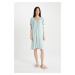 DEFACTO Fall in Love V-Neck Viscose Short Sleeve Nightgown