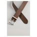 OPASOK GANT LOGO LEATHER BELT WEATHERED BROWN