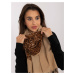 Brown light women's scarf with viscose