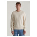 SVETER GANT COTTON TEXTURED C-NECK CREAM