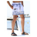 Madmext Navy Blue Printed Shorts With Pocket 5782