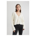 DEFACTO Regular Fit V-Neck Knitwear Cardigan