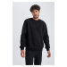 DEFACTO Regular Fit Crew Neck Basic Plain Plush Sweatshirt