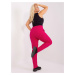 Plus-size fuchsia sweatpants in Savage cotton