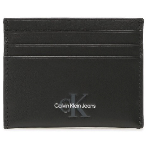 Calvin Klein Jeans Puzdro na kreditné karty Monogram Soft Cardcase 6cc K50K510431 Čierna