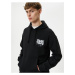 Koton Back Printed Hoodie Kangaroo Pocket Graffiti Themed Comfortable Cut