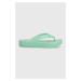 Žabky Crocs Classic Platform Flip 207714.3UG-3UG, dámske, tyrkysová farba, na platforme, 207714