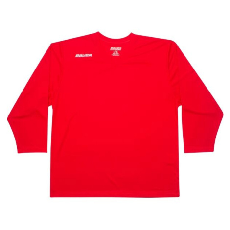 Bauer FLEX PRACTICE JERSEY YTH Detský hokejový dres, červená, veľkosť
