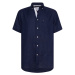 Tommy Hilfiger Košeľa - LINEN SHIRT S/S tmavomodrá