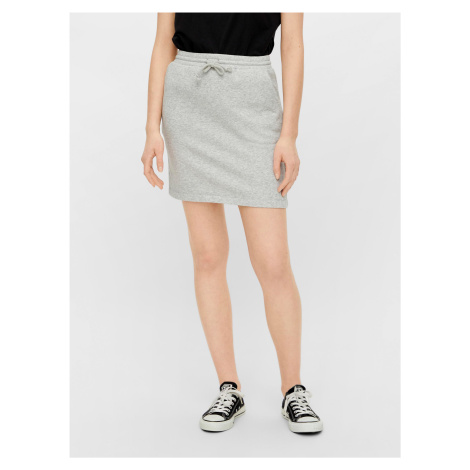 Light Grey Skirt with Tie Pieces Chilli - Women