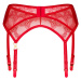 Podväzkový pás Obsessive Aliosa garter belt Farba: Červená