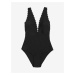 Čierne dámske plavky s vypchávkami Marks & Spencer