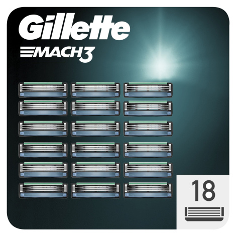Gillette Mach3 Pánske náhradné holiace hlavice 18 ks