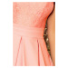 Dámske šaty bez rukávov so skladanou sukňou ružová 208-5 - poškodené růžová