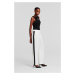 Nohavice Karl Lagerfeld Contrast Panel Tailored Pants White/Black