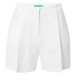 UNITED COLORS OF BENETTON Plisované nohavice  biela