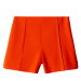 MANGO Plisované nohavice 'Fica'  neónovo oranžová