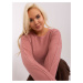 Dark pink plus size sweater with cuffs