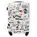 Sada 3 bielych škrupinových cestovných kufrov &quot;Love&quot; - veľ. M, L, XL
