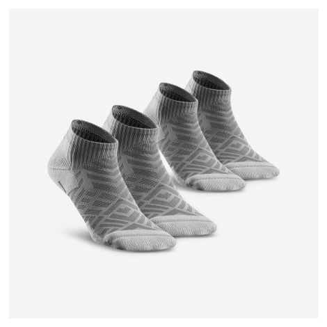 Ponožky Hike 100 nízke sivé 2 páry QUECHUA