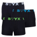 3PACK pánske boxerky Styx športová guma nadrozmer viacfarebné (R9606162)