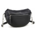 LUIGISANTO Black semi-circular handbag