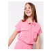 LC Waikiki Lcw Kids Shirt Collar Basic Short Sleeve Girls' Overalls