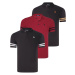 TRIPLE SET T8585 DEWBERRY MEN'S T-SHIRT-BLACK WHITE-BLACK CAMEL-BURGUNDY