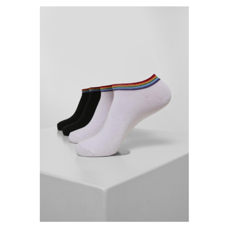 Rainbow Socks No Show 4-Pack black/white Urban Classics