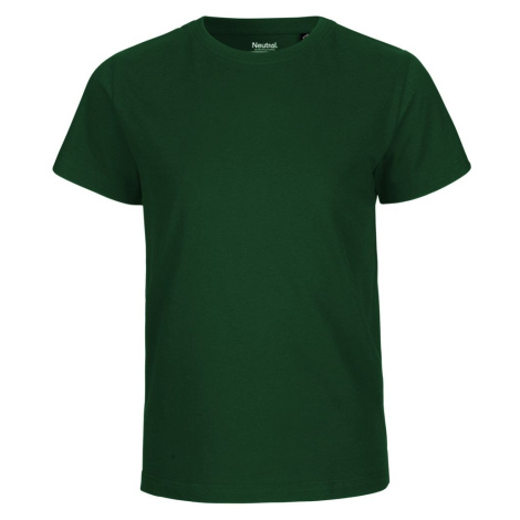 Neutral Detské tričko s krátkym rukávom z organickej Fairtrade bavlny - Fľaškovo zelená