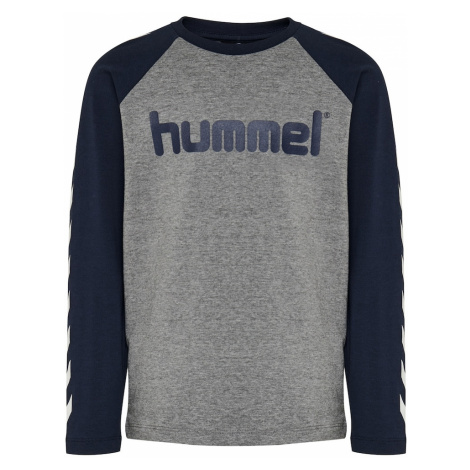 Hummel Funkčné tričko  námornícka modrá / sivá melírovaná / biela