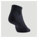 Športové ponožky RS500 stredne vysoké čierne 3 páry