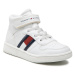 Tommy Hilfiger Sneakersy Higt Top Lace-Up/Velcro Sneaker T3A9-32330-1438 S Biela