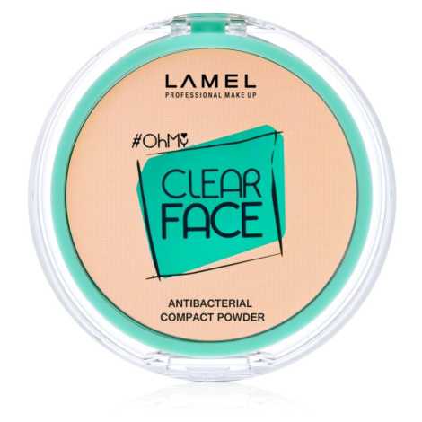 LAMEL OhMy Clear Face kompaktný púder s antibakteriálnou prísadou odtieň 405 Sand Beige