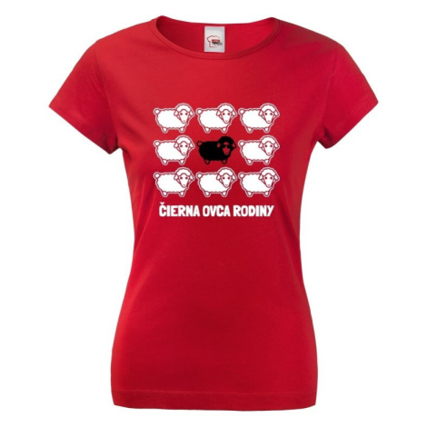 Dámske tričko čierna ovca rodiny - skvelý darček k narodeninám